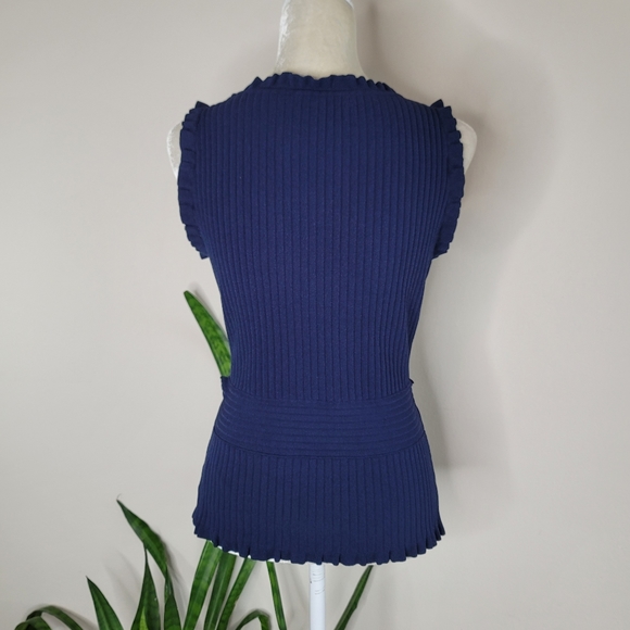 Milly Ruffle Tie Front Shell Top - Picture 5 of 11